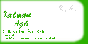 kalman agh business card