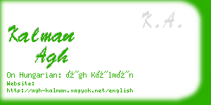 kalman agh business card